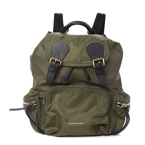 The rucksack backpack Burberry Green in Polyester 